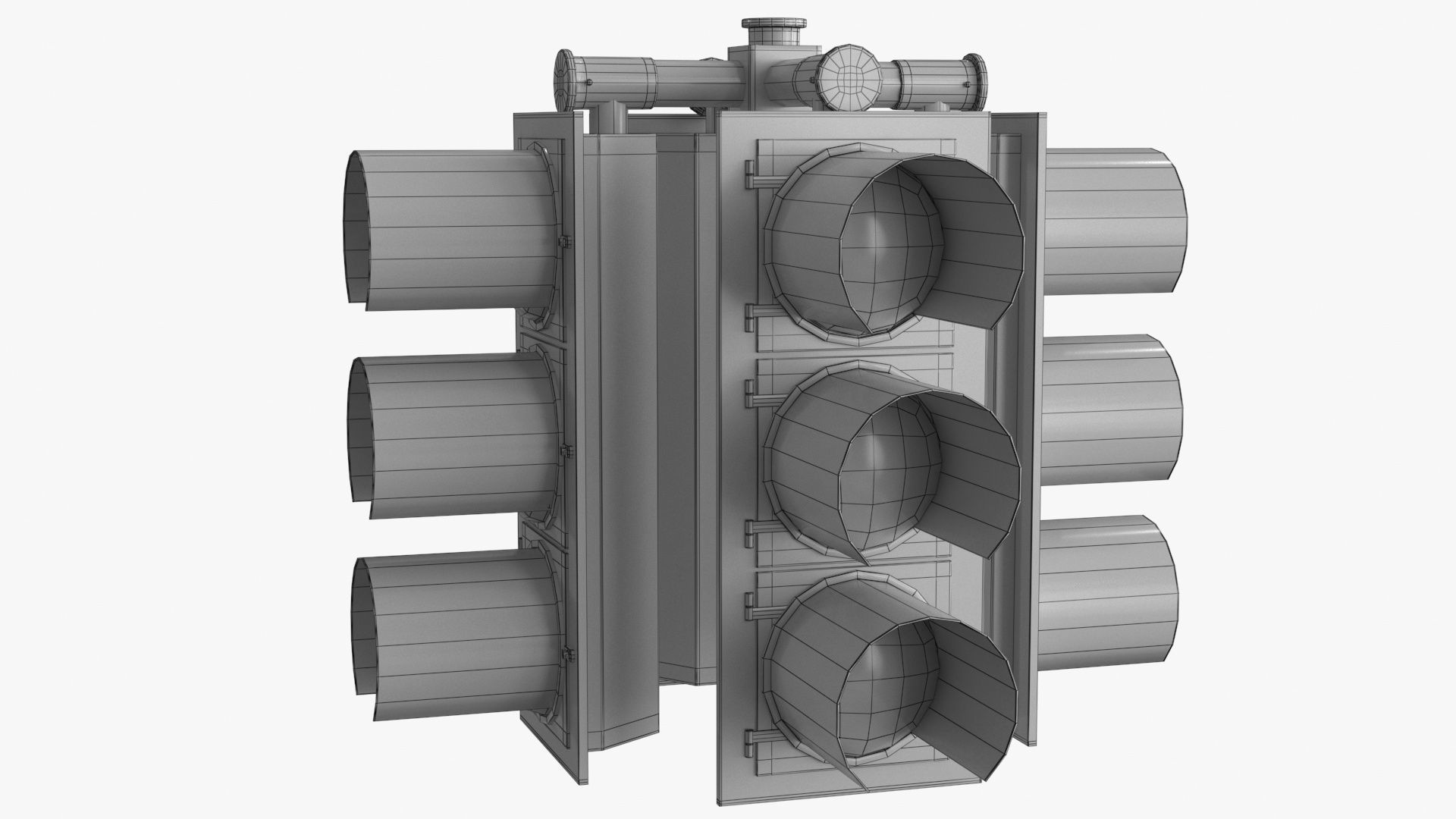 Traffic Light 1 Low-poly 3D model_17