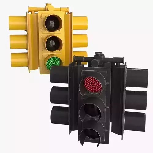 Traffic Light 1 Low-poly 3D model