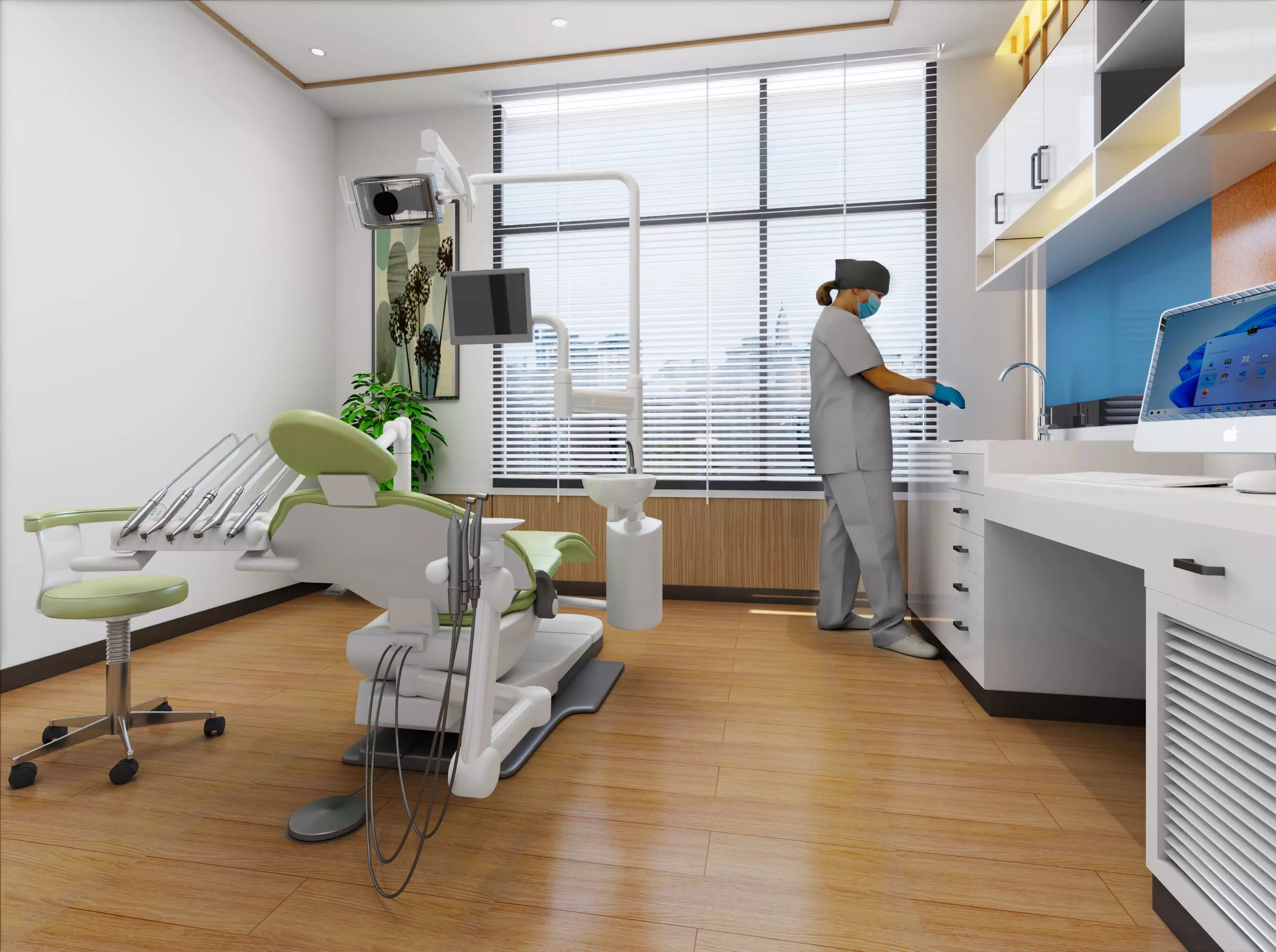 Dental Clinic interior design 3D model_0