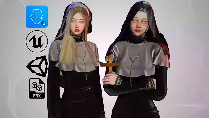 Realistic Nun - GameReady
