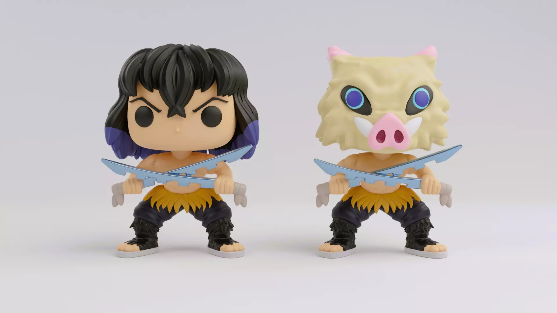 Inosuke Hashibira Funko model from the anime demon slayer 3D print model
