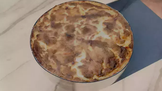 detailed Pastitsio in Egyptian style aka bechamel Low-poly 3D model