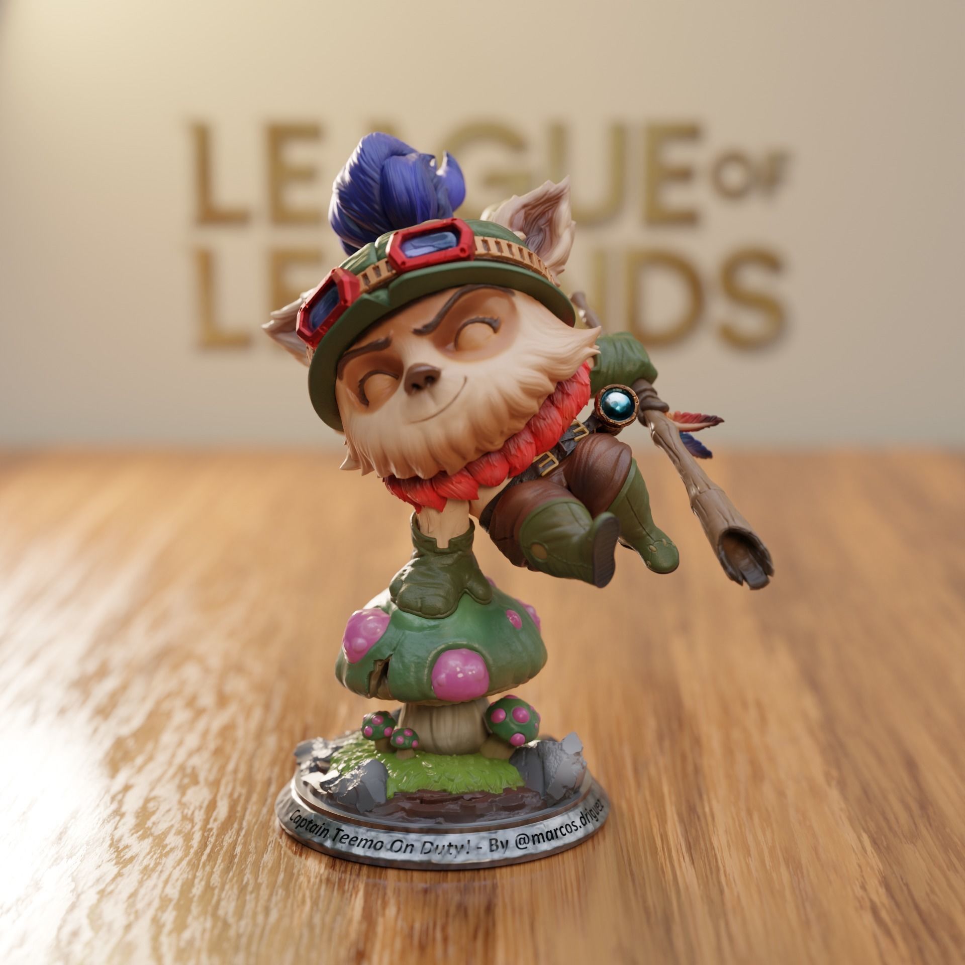 TEEMO LEAGUE OF LEGENDS 3D print model_2