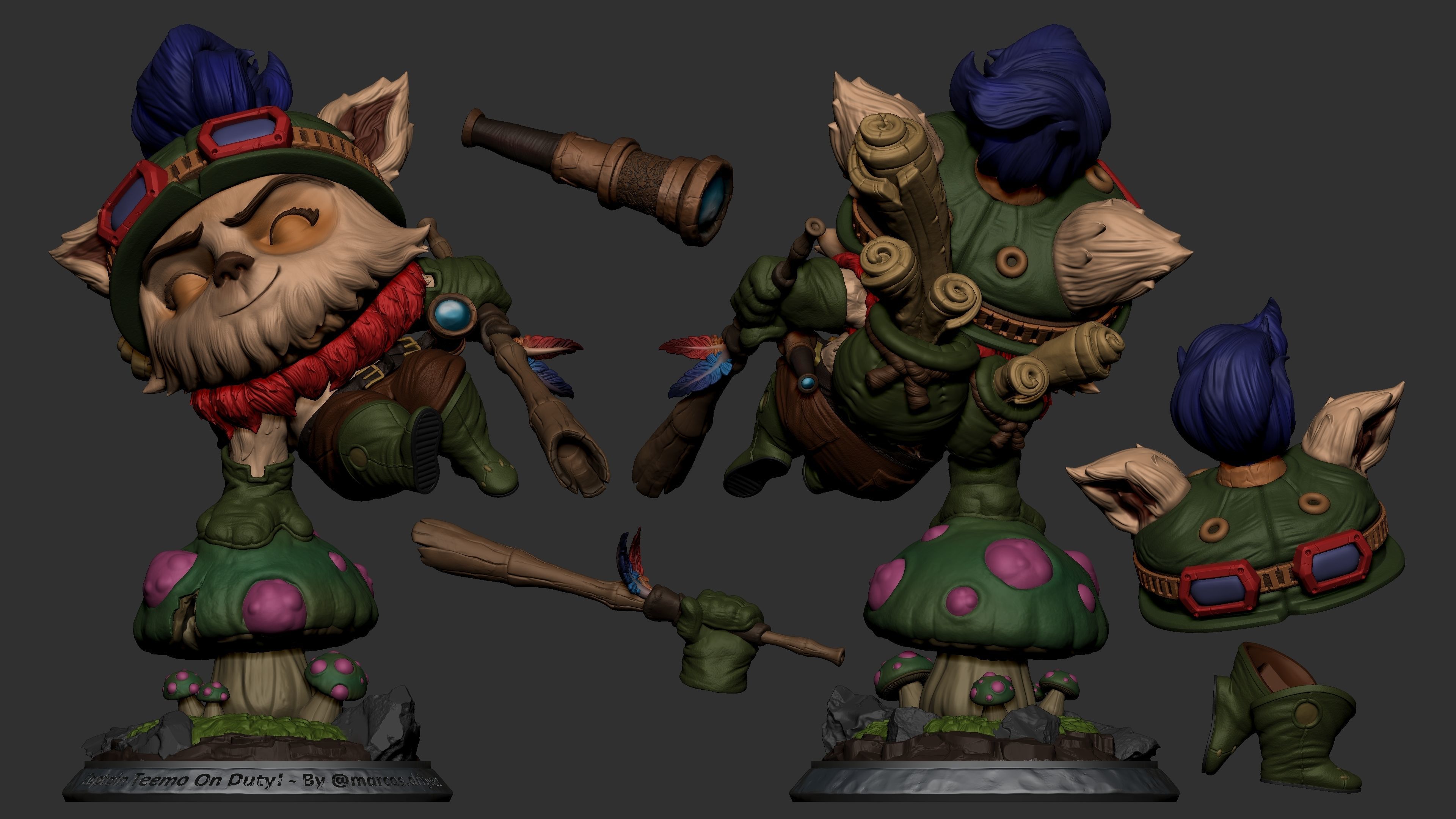 TEEMO LEAGUE OF LEGENDS 3D print model_3