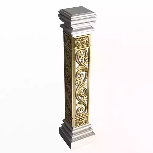 Stair Baluster 01 White