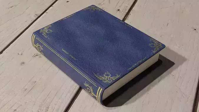Ornate Fantasy Book Low Poly PBR