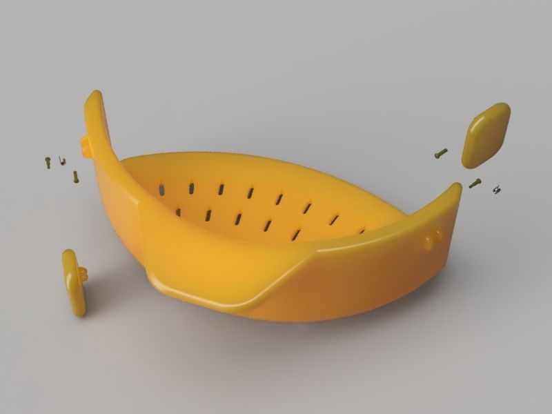 Clip-On Pasta Strainer 3D print model_3