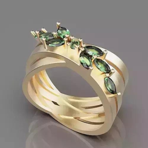 Lux ring silver gold sterling printable jewelry 3D model