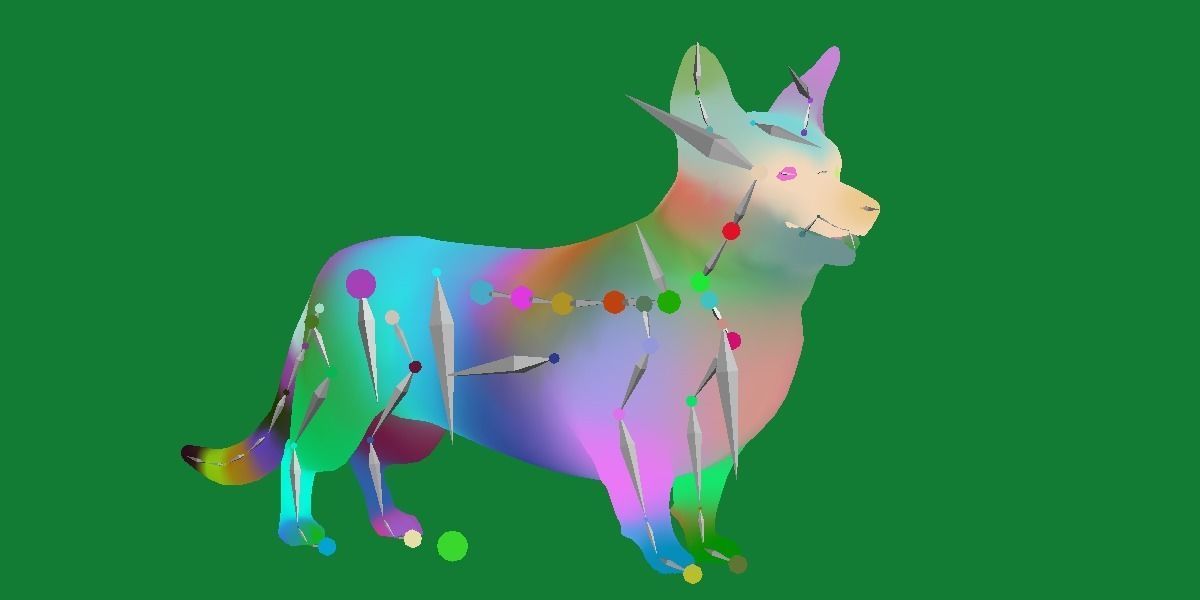 Cardigan Welsh Corgi Dog Low-poly 3D model_19