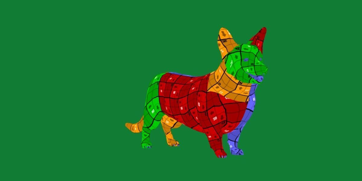 Cardigan Welsh Corgi Dog Low-poly 3D model_11