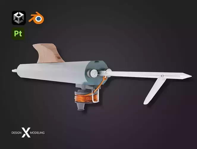 Guerrilla Sling - Speargun Low-poly 3D model