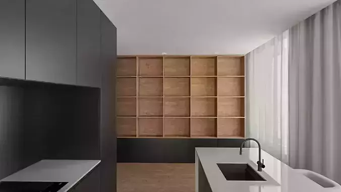 Modern Kitchen 3D print model