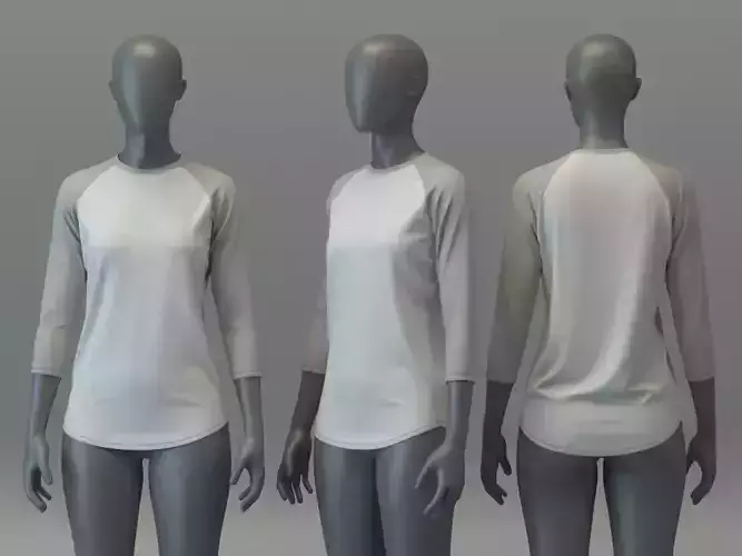 Sports Raglan Tee 3D model