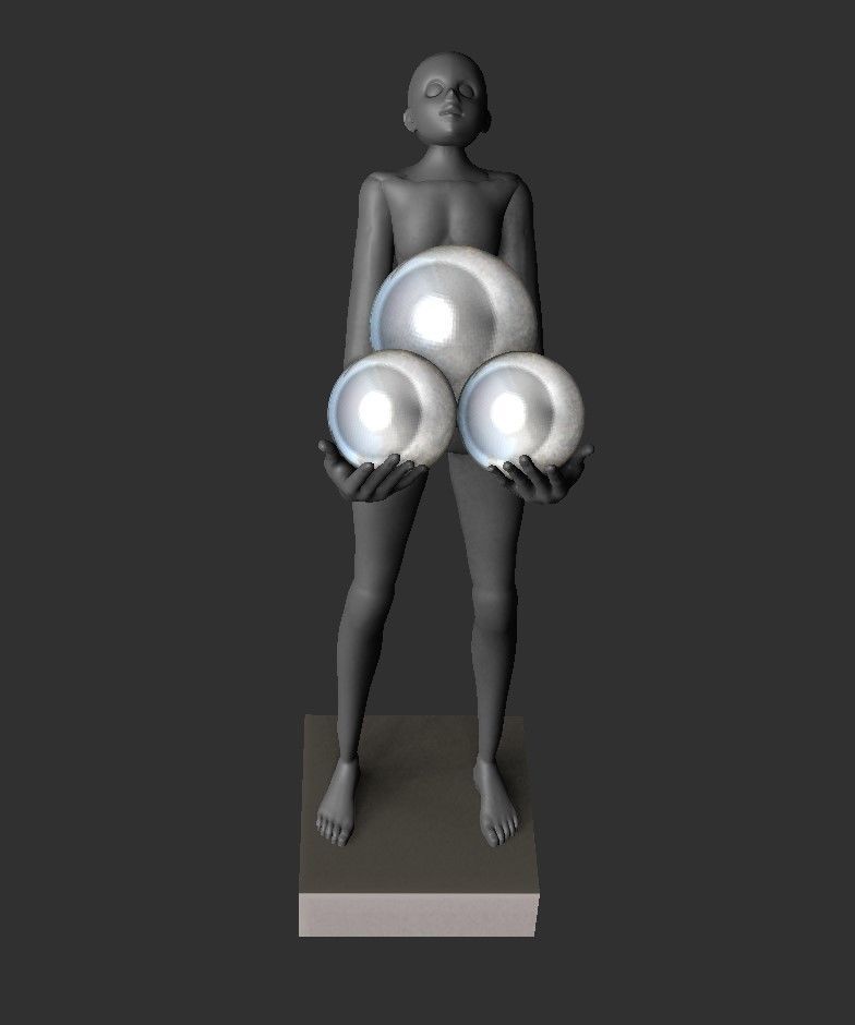 Art Sculpture Floor Lamp 3D print model_7