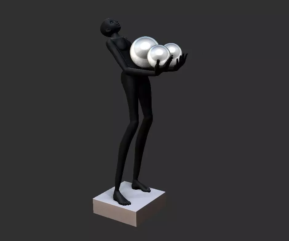 Art Sculpture Floor Lamp 3D print model_0