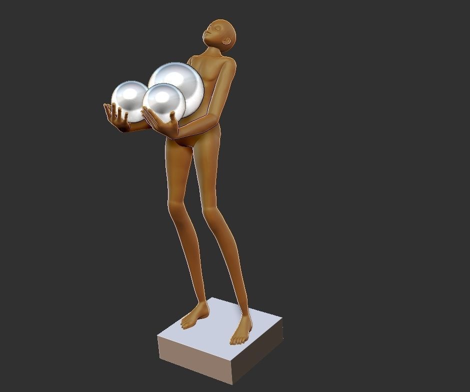 Art Sculpture Floor Lamp 3D print model_3