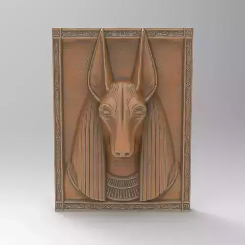Anubis Plaque - Detailed Ancient Egyptian Decor 3D print model
