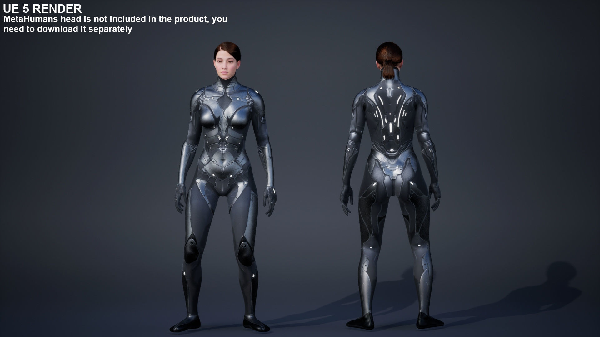 Sci-Fi Female 5 Low-poly 3D model_6