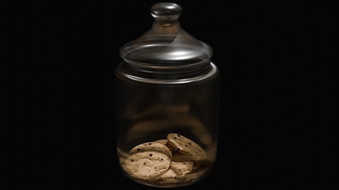 A jar of cookies 3D model