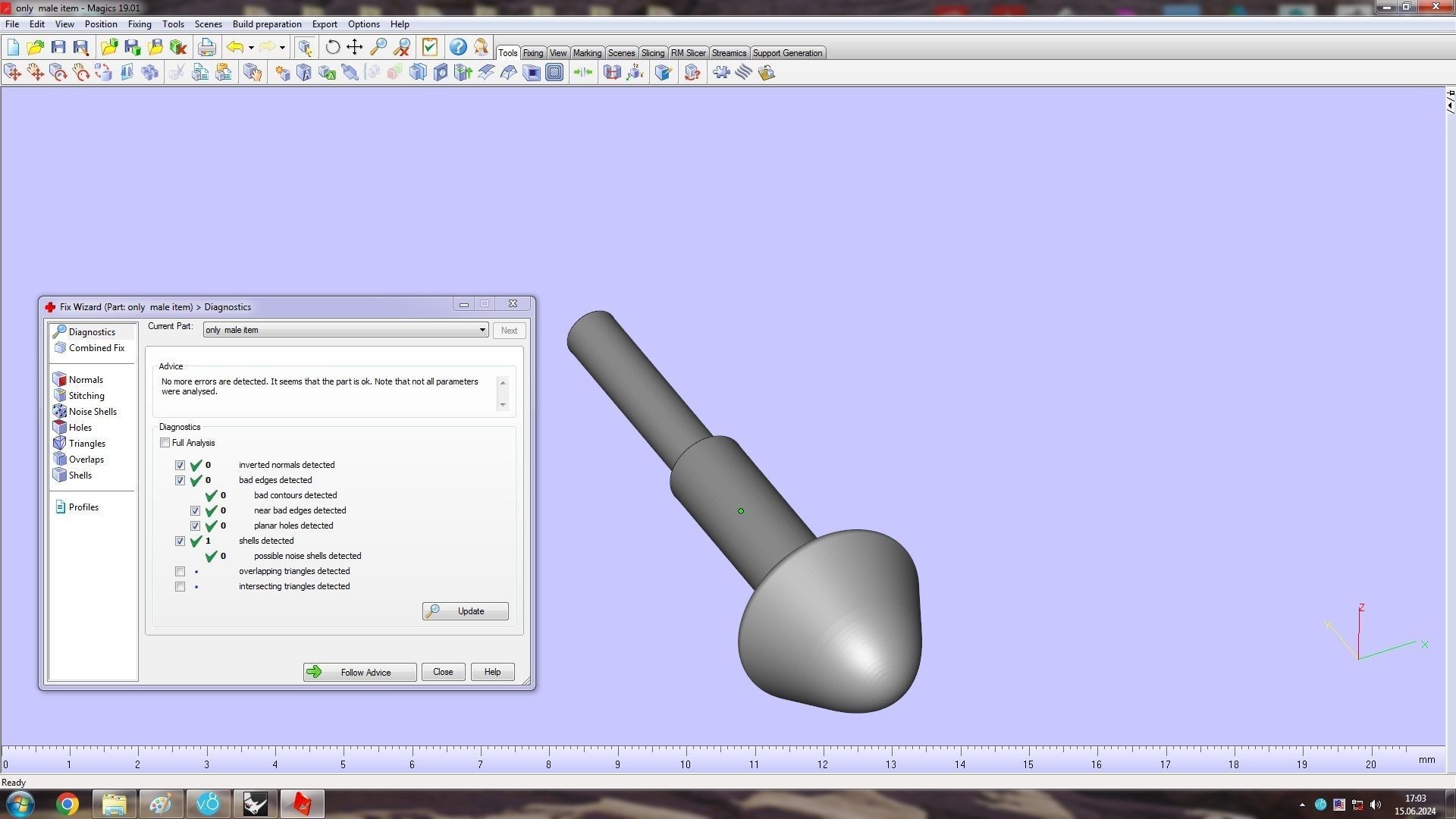 Clash One Row Piramida Diamonds Ring 16 5mm 3D print model_15