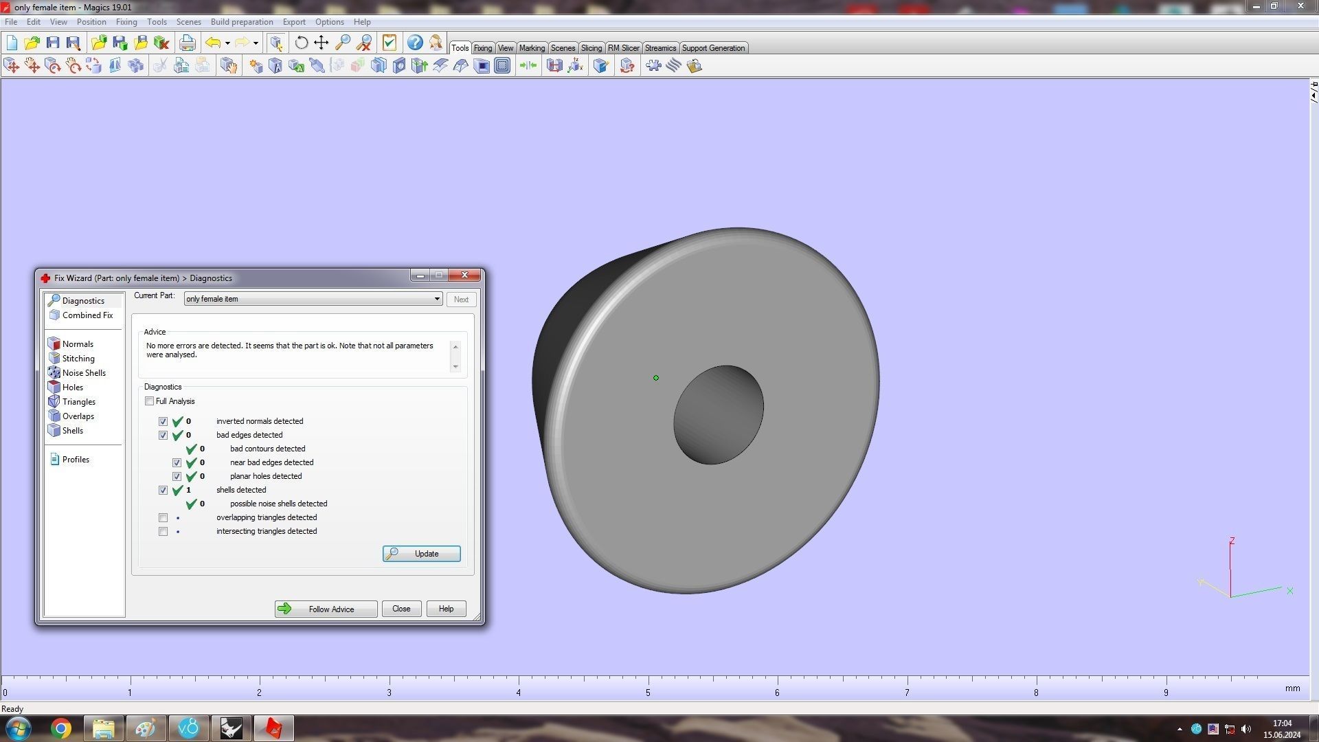 Clash One Row Piramida Diamonds Ring 16 5mm 3D print model_19