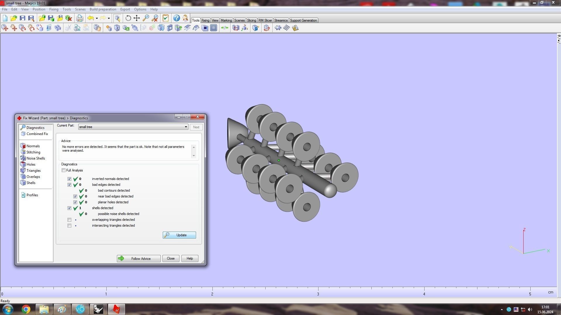 Clash One Row Piramida Diamonds Ring 16 5mm 3D print model_17