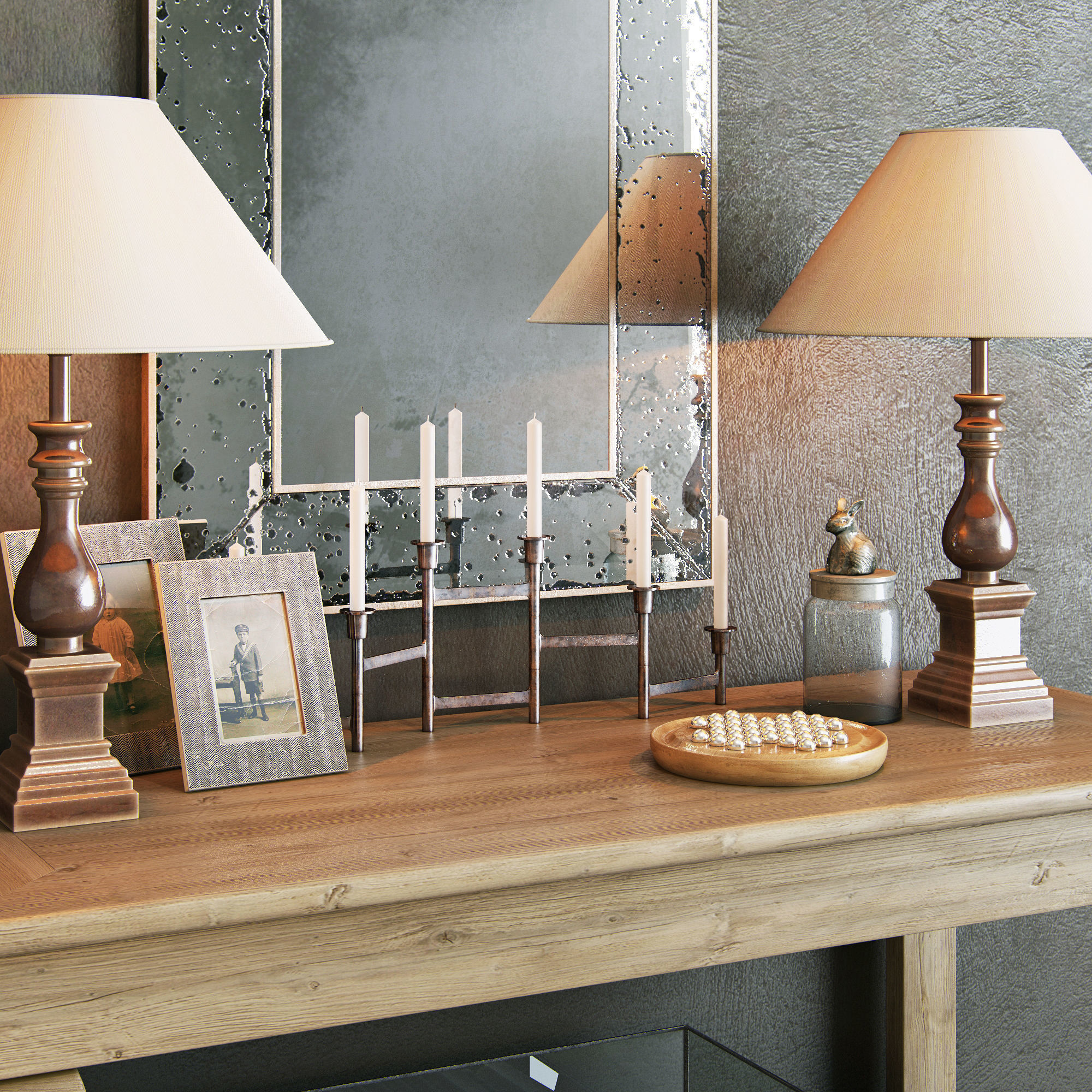 Flamant decorative set 003 3D model_1