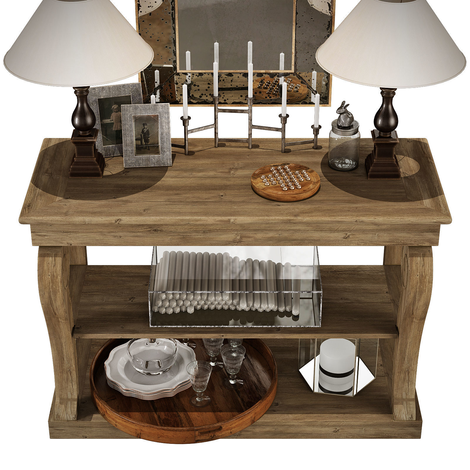 Flamant decorative set 003 3D model_6