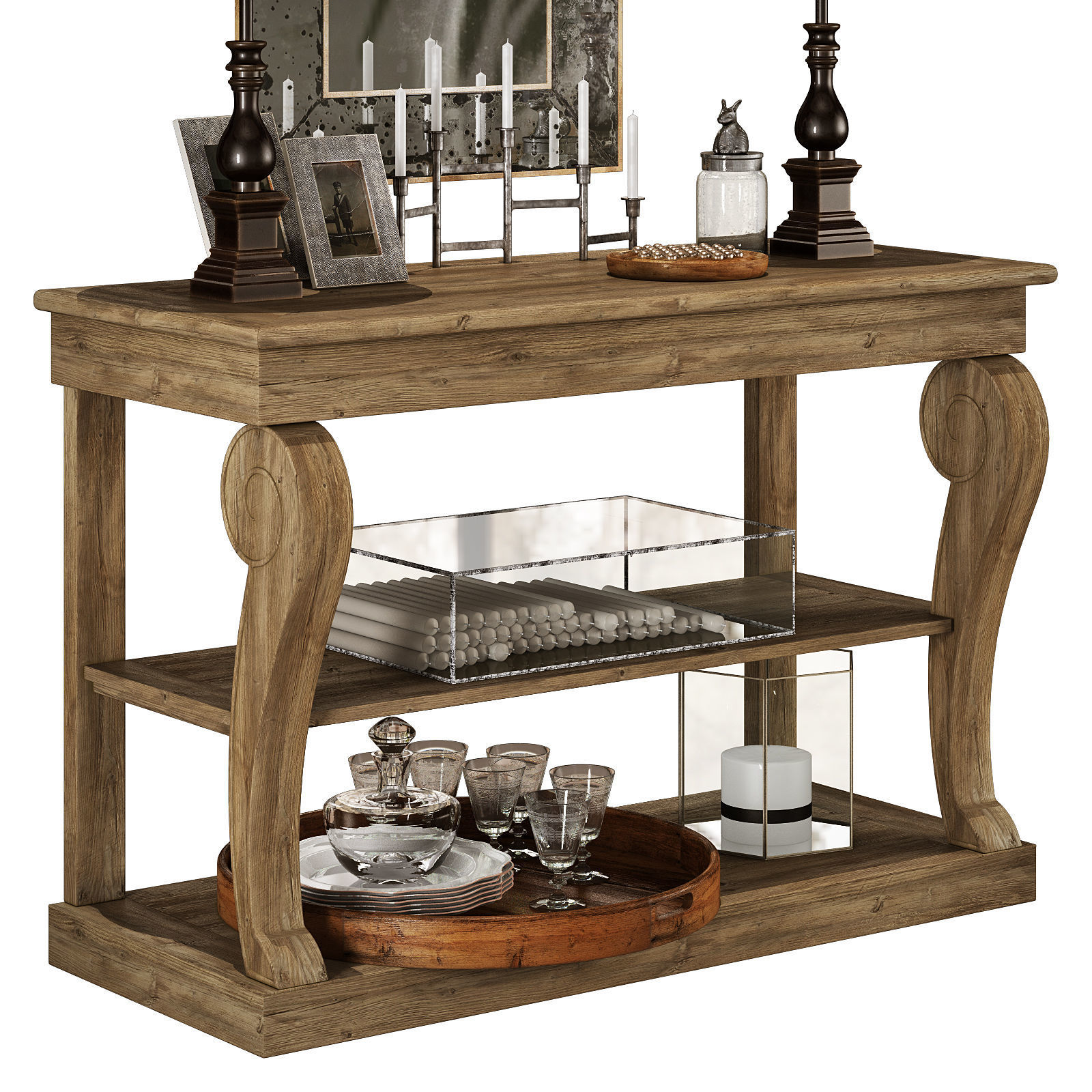 Flamant decorative set 003 3D model_4