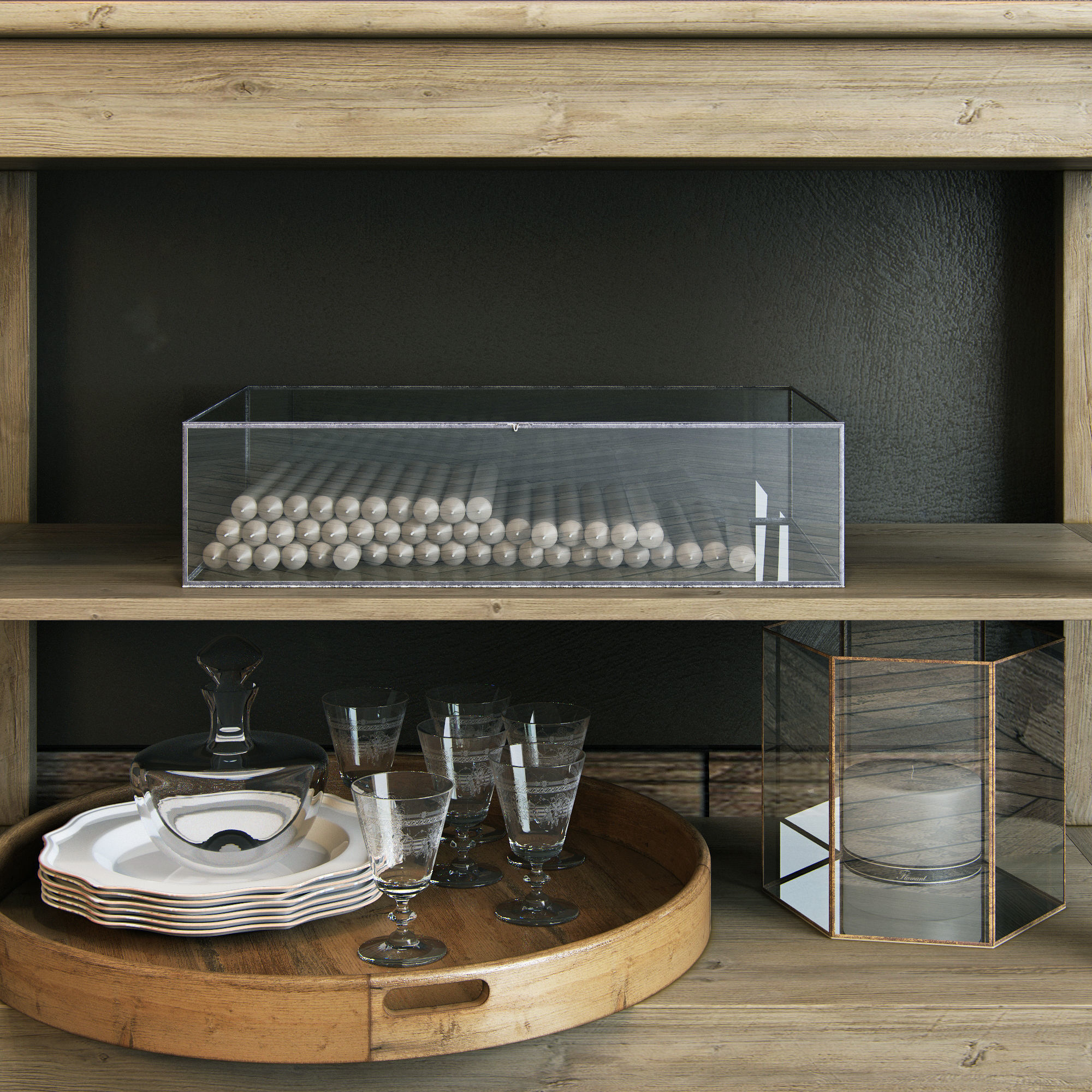 Flamant decorative set 003 3D model_2