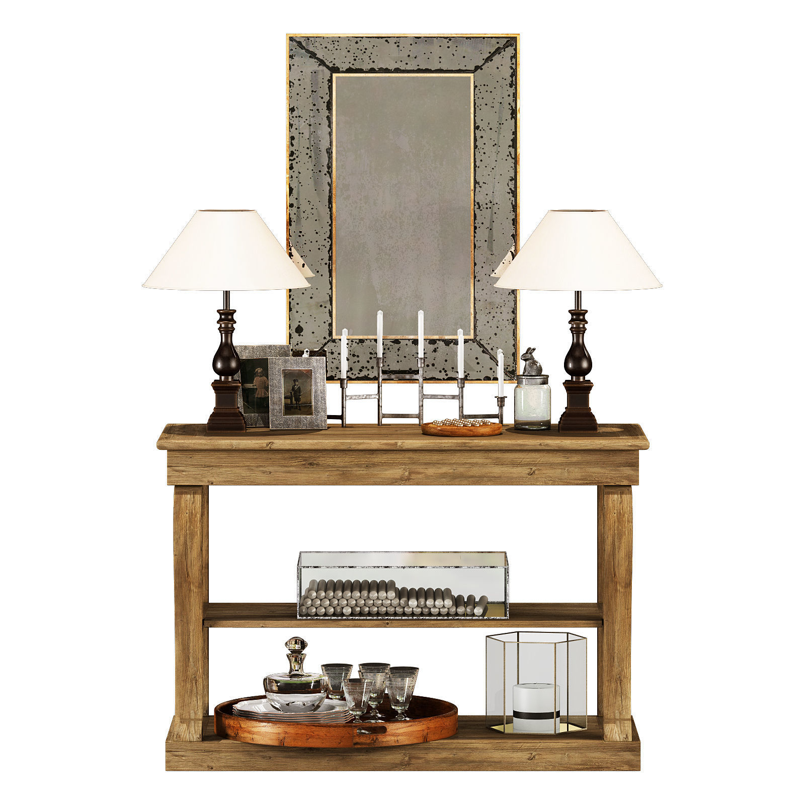 Flamant decorative set 003 3D model_3