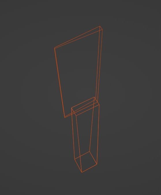 Kitchen knife Low-poly 3D model_3