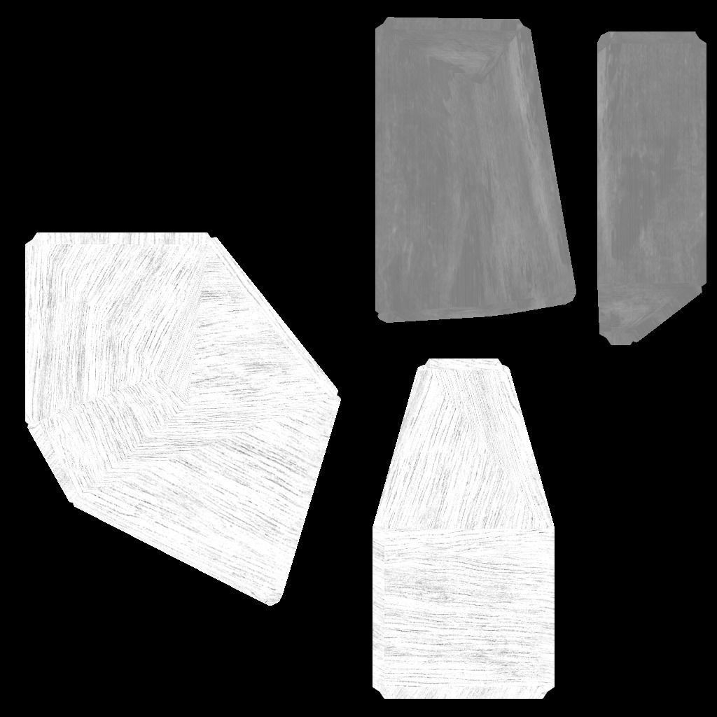 Kitchen knife Low-poly 3D model_5