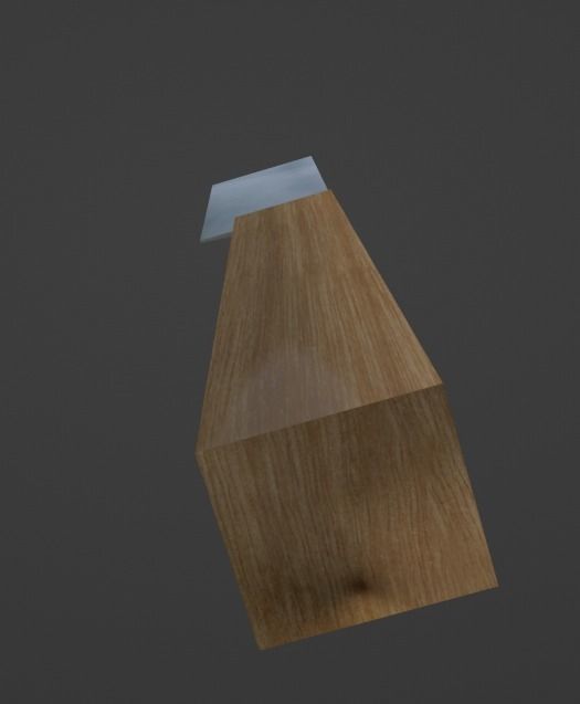 Kitchen knife Low-poly 3D model_1