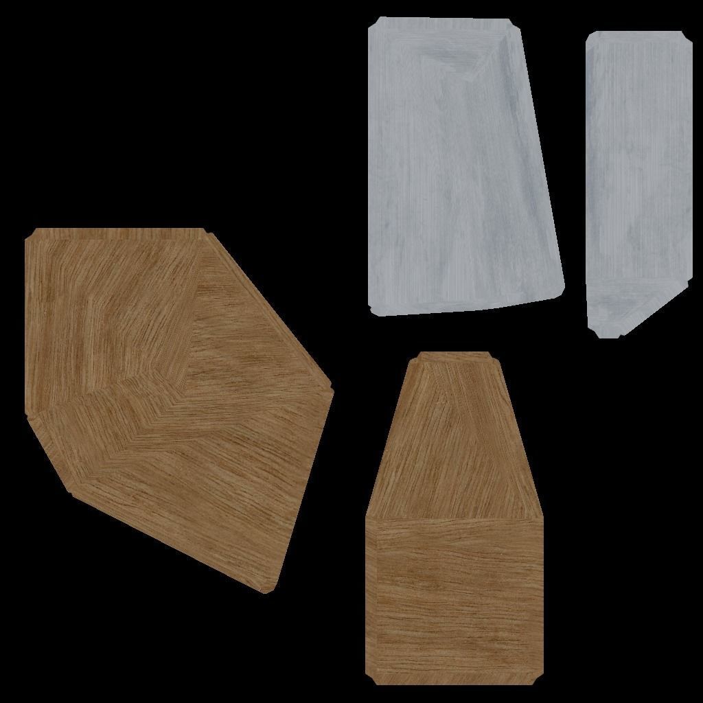 Kitchen knife Low-poly 3D model_4