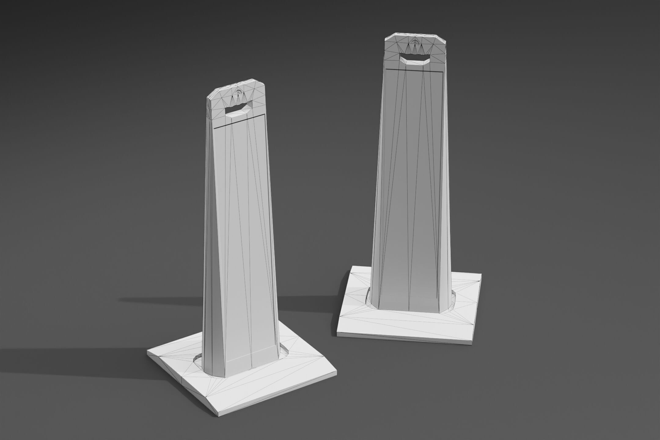 Vertical Panel PBR Game-Ready Low-poly 3D model_6