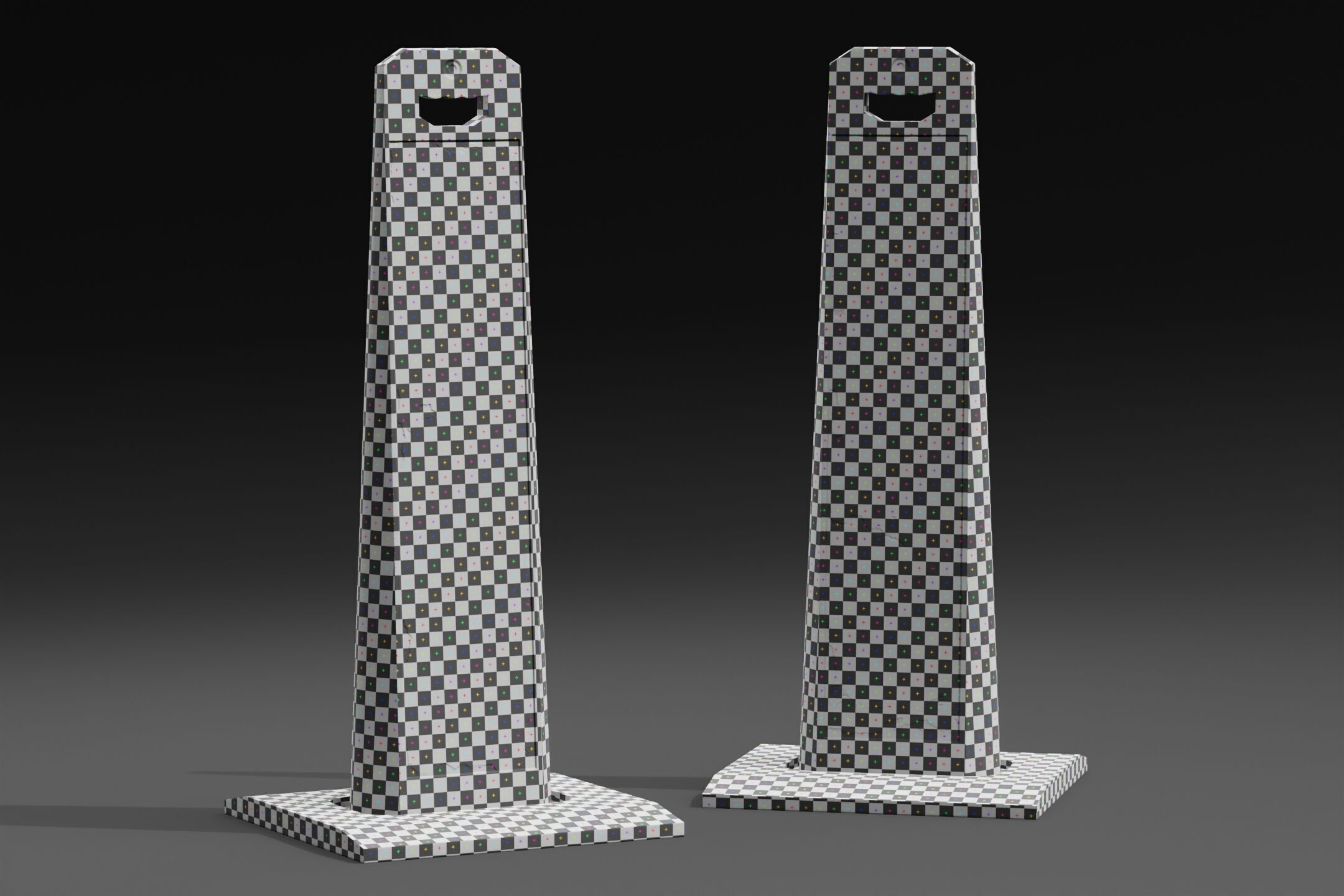 Vertical Panel PBR Game-Ready Low-poly 3D model_3