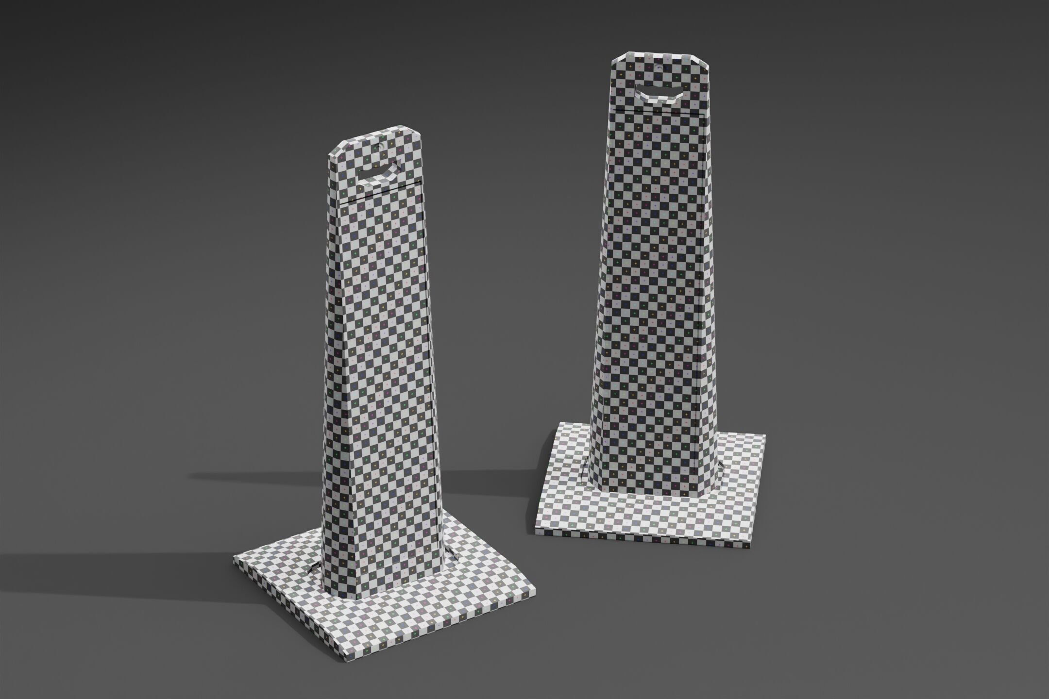 Vertical Panel PBR Game-Ready Low-poly 3D model_8