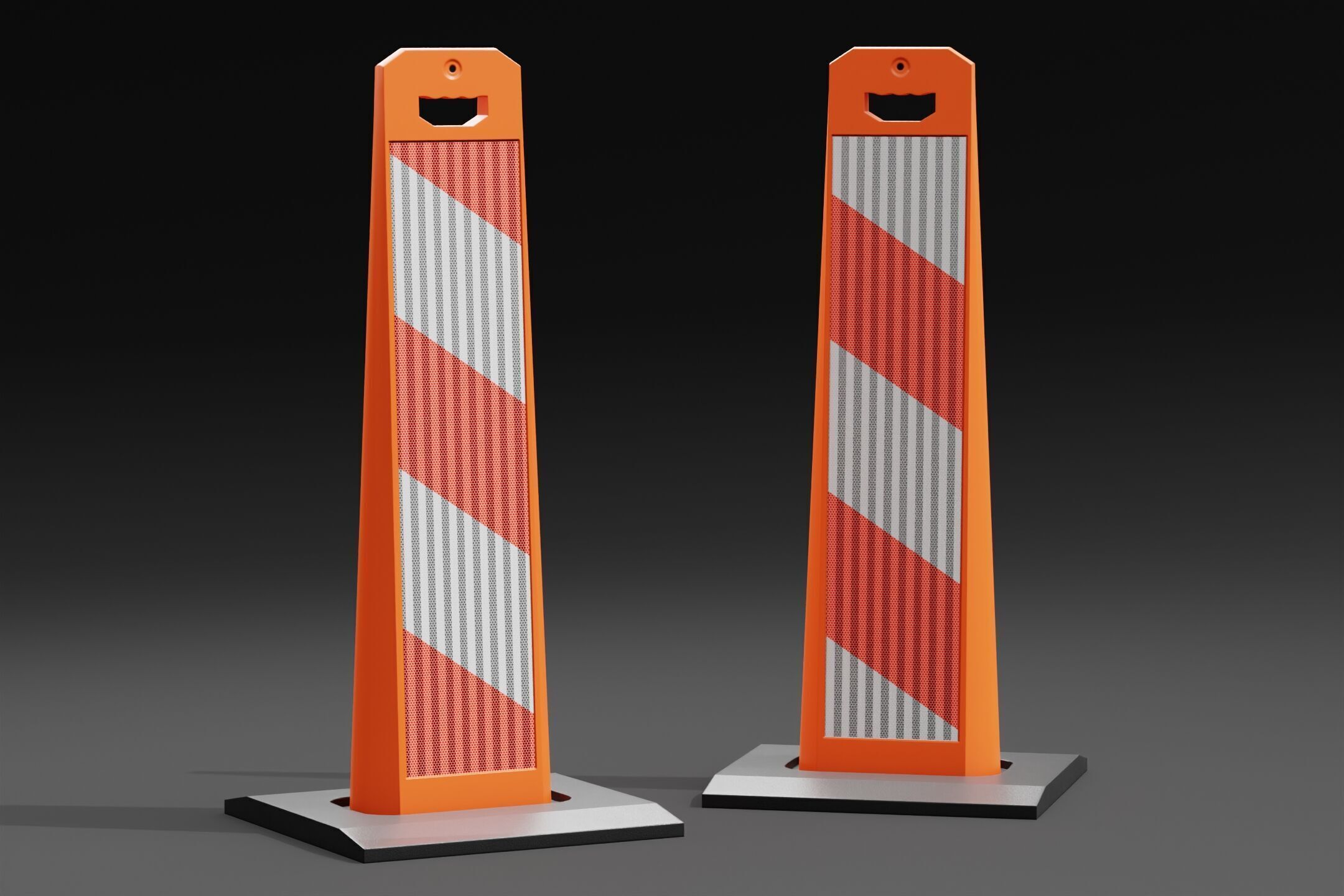 Vertical Panel PBR Game-Ready Low-poly 3D model_4