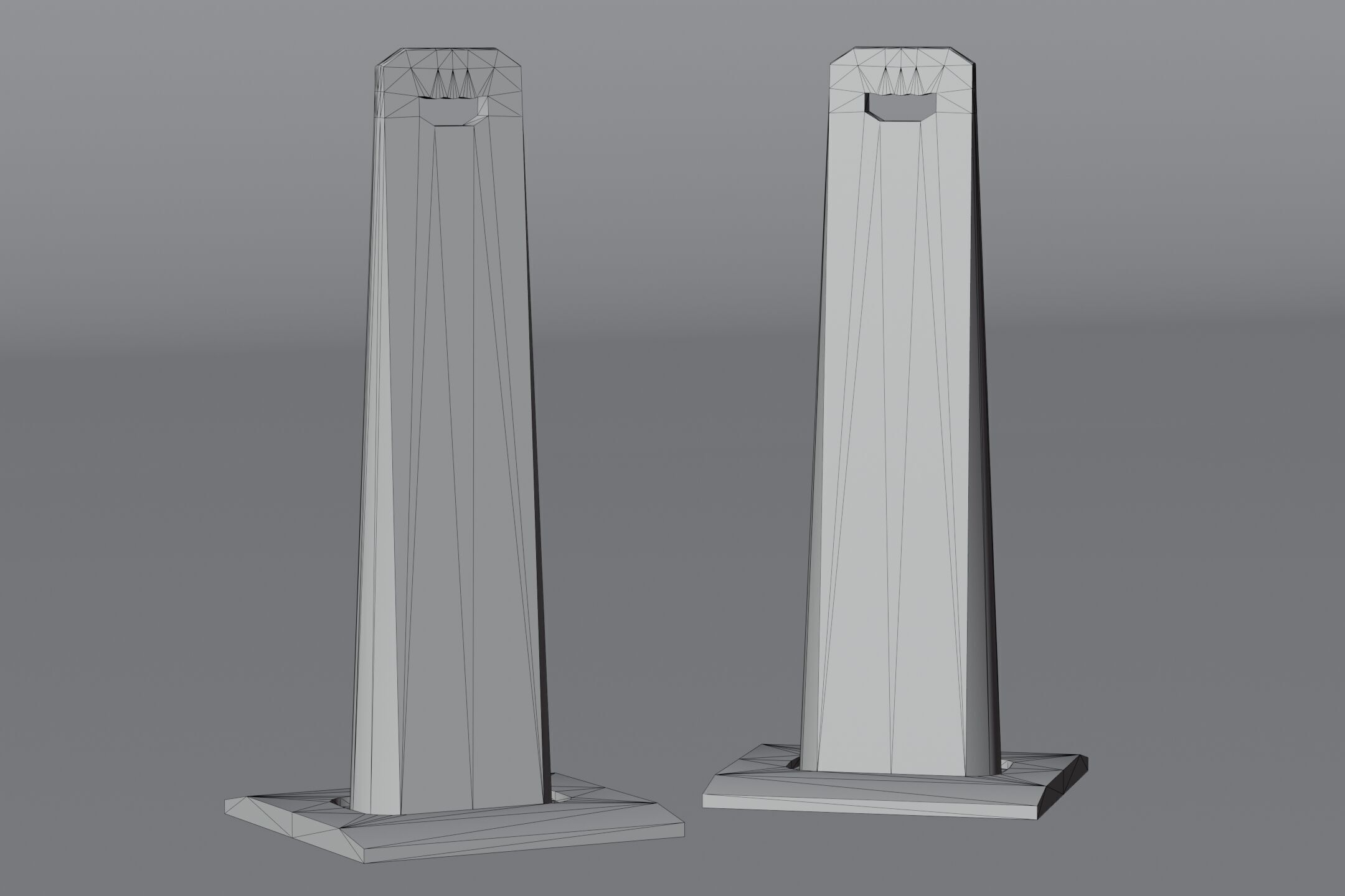 Vertical Panel PBR Game-Ready Low-poly 3D model_2