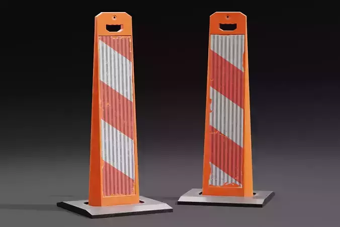 Vertical Panel PBR Game-Ready Low-poly 3D model