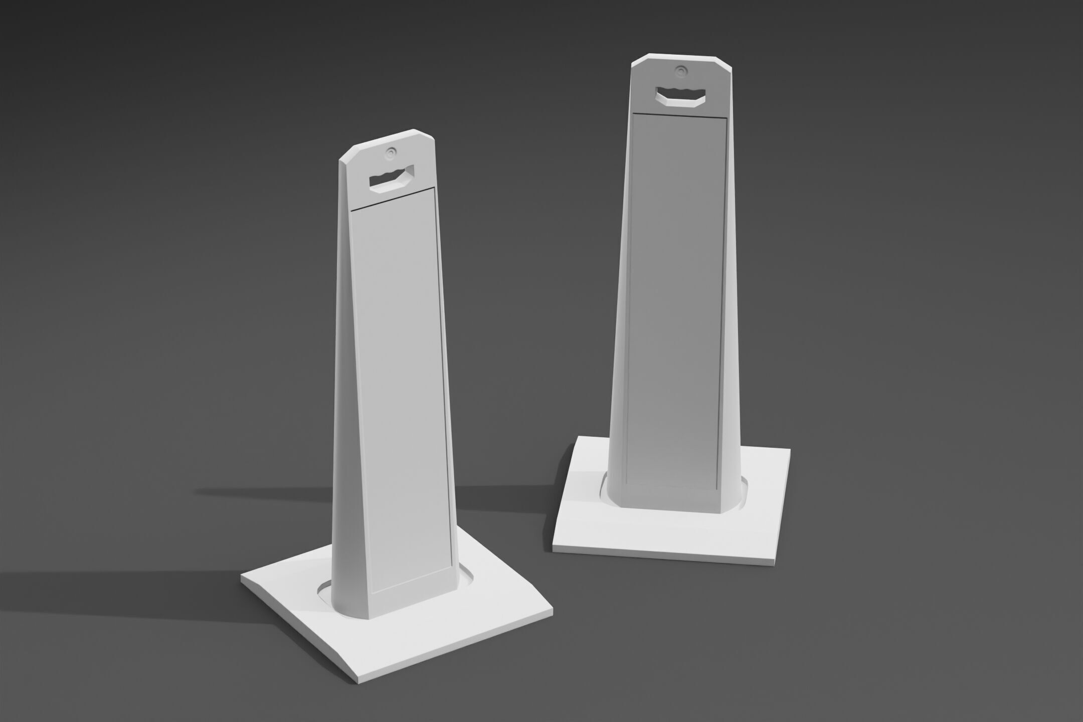 Vertical Panel PBR Game-Ready Low-poly 3D model_7