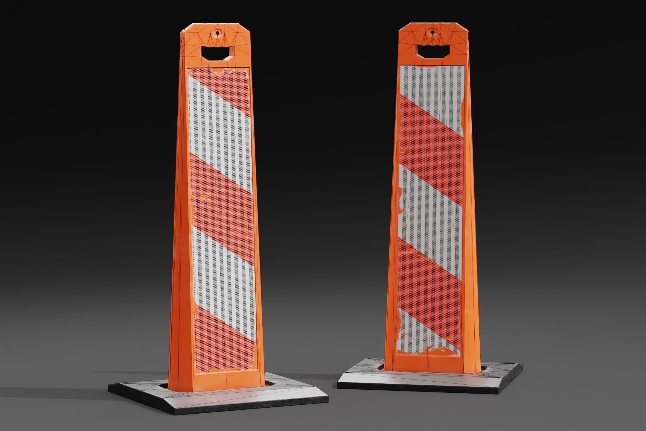 Vertical Panel PBR Game-Ready Low-poly 3D model_1