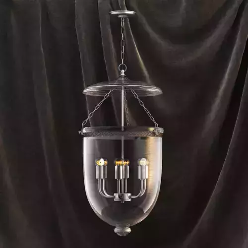 Flamant ruford glass 6 lamps chandelier