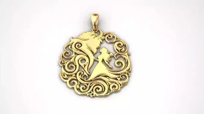 The Demon and the Fairy pendant