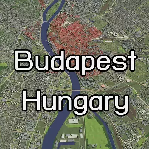Budapest Hungary - city and urban 3D model