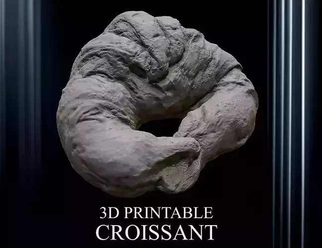 3D PRINTABLE CROISSANT HIGHLY DETAILED 3D print model