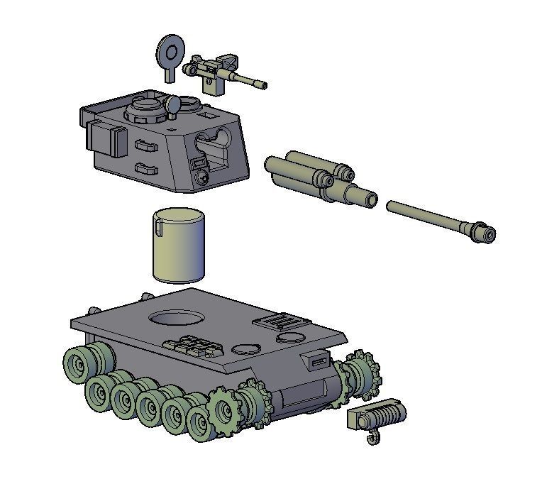 HOWITZER TANK 3D print model_2