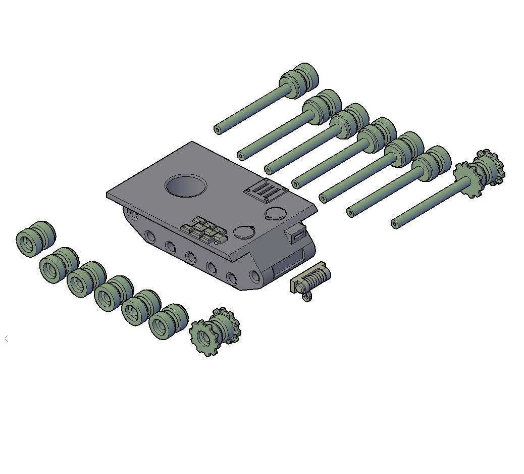 HOWITZER TANK 3D print model_3