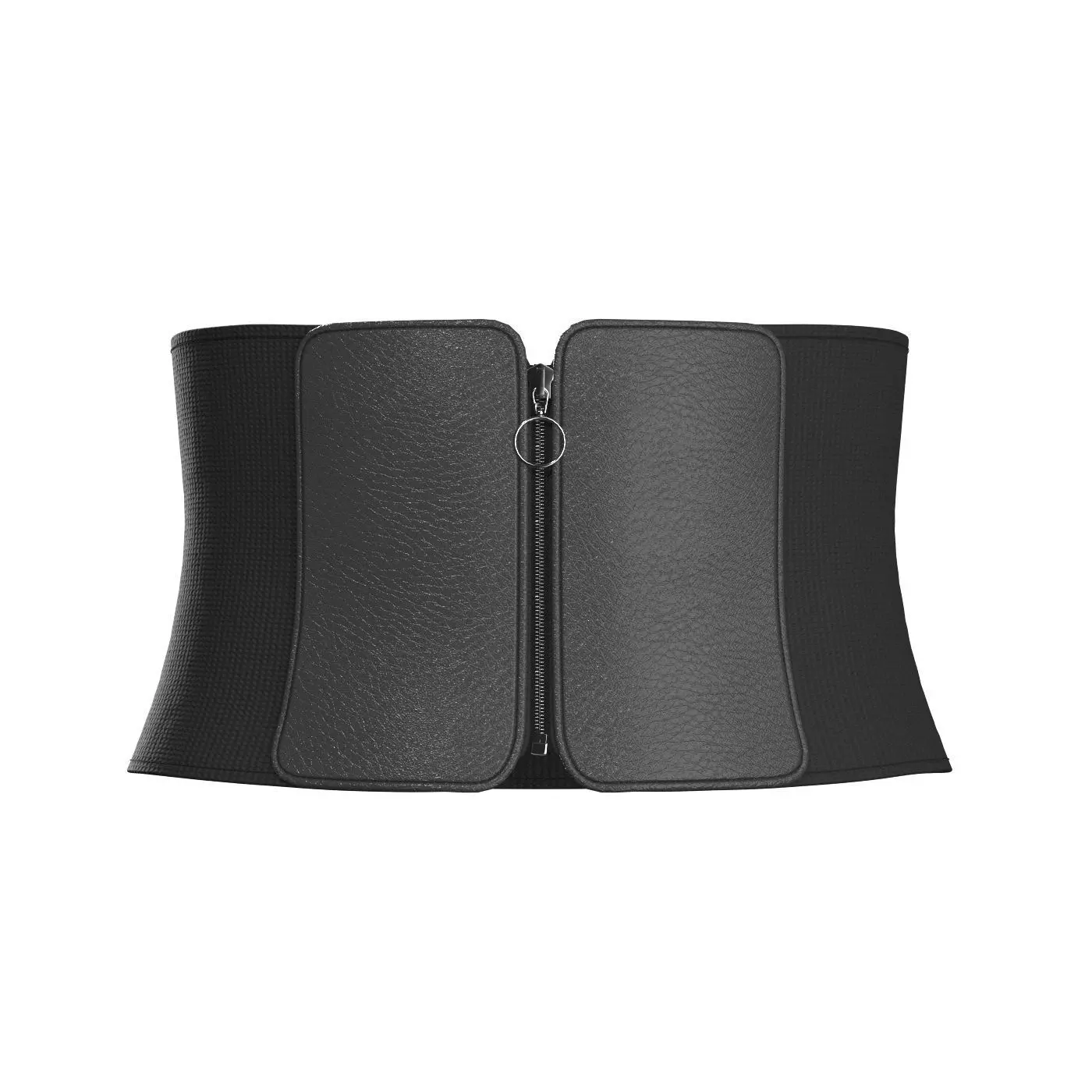 Black E-Band Zip Belt 3D model_0